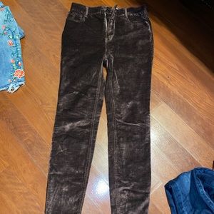 Free people velvet jeans size 27